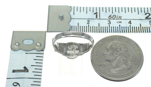 Southwest Turquoise Sterling Silver Ring Size 5-3/4 YX81143